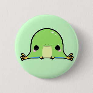 Kawaii Frog (je verandert de achtergrond!) Ronde Button 5,7 Cm