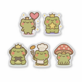 Kawaii Frog Sticke Sticker