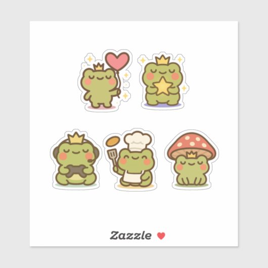 Kawaii Frog Sticke Sticker (Vel)