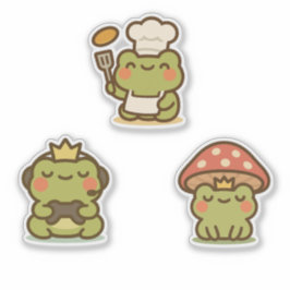 Kawaii Frog Sticke Sticker