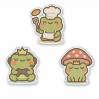 Kawaii Frog Sticke Sticker