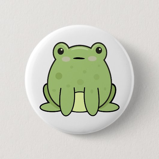 Kawaii Frog, Toad Ronde Button 5,7 Cm (Voorkant)