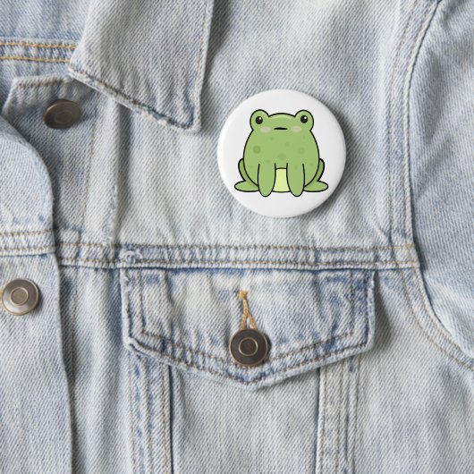 Kawaii Frog, Toad Ronde Button 5,7 Cm (In situ)