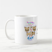 Kawaii Fun Cue Super Cat Mug (Gauche)