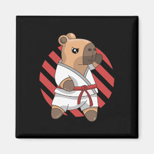 Kawaii Funny Capyra Capy Karate Martial Arts Keiko Magneet
