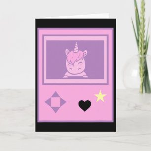Kawaii Gamer Eenhoorn Pastel Anime Meisje Manga St Kaart