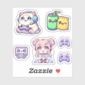 Kawaii Gaming Sticker Pack (Vel)