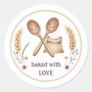 Kawaii Gebakken Met Liefde Bakkerij Label | Schatt