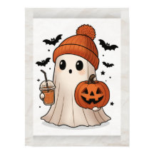 Kawaii Geest Halloween Poster – Mooie Muurkunst