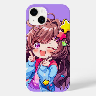 Kawaii Gelukkig Loli Star Meisje Case-Mate iPhone 14 Hoesje