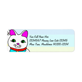 Kawaii Gelukskat Etiket