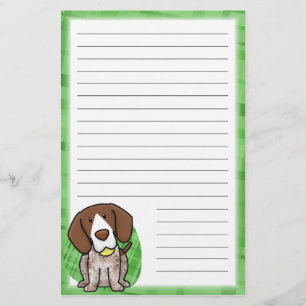 Kawaii German Shorthair Stationery (Lined) Briefpapier