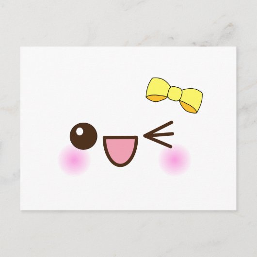 Kawaii gezicht! briefkaart (Voorkant)