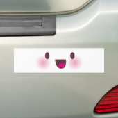 Kawaii-gezicht Bumpersticker (Op auto)