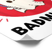 Kawaii Ghost Badminton Lover Ik hou gewoon echt va Poster (Hoek)