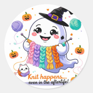 Kawaii Ghost Breien Sticker - Schattigee Halloween