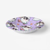 Kawaii Ghost Bubble Tea Pattern – Schattigee paste Papieren Kommen (Gebogen)