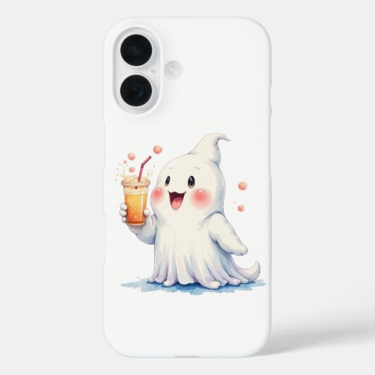 Kawaii Ghost Drink Soda Telefoonhoes Case-Mate iPhone Case (Achterkant)