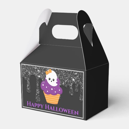 Kawaii Ghost Halloween Cupcake Bedankdoosjes (Voorkant Zijde)