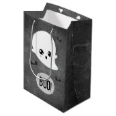 Kawaii Ghost Halloween Medium Cadeauzakje (Voorkant Gekanteld)