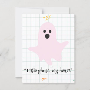 Kawaii Ghost, schattig griezelig Halloween Briefkaart