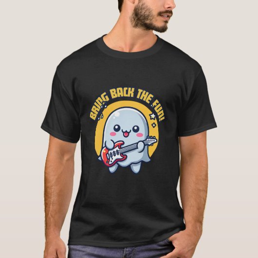 Kawaii Ghost speelt gitaar T-shirt (Voorkant)