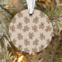Kawaii Gingerbread Man Pattern 