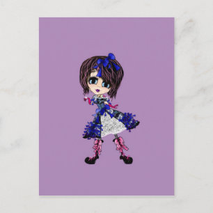 Kawaii girl - gepersonaliseerd briefkaart