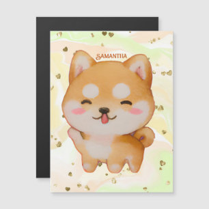 Kawaii glimlachend Cartoon-stijl Shiba Inu