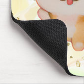 Kawaii glimlachend Cartoon-stijl Shiba Inu Muismat (Hoek)
