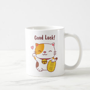 Kawaii Good Luck Cat Japans Maneki Neko Koffiemok
