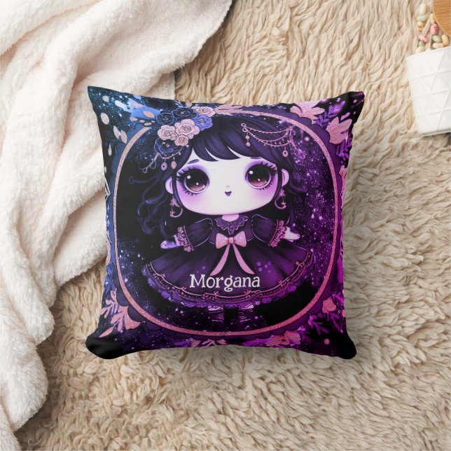 Kawaii Goth Meisjes Cute Gepersonaliseerde Gothic  Kussen (Deken)