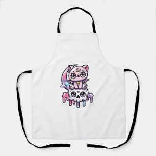 Kawaii Gothic Cat Pastel Gothic Gothic Cat Schort