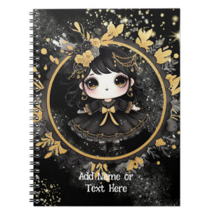 Kawaii Gothic Meisjes Schattige Gepersonaliseerde Notitieboek
