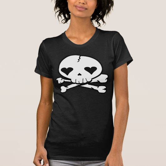 Kawaii Gothic Skull T-shirt (Voorkant)