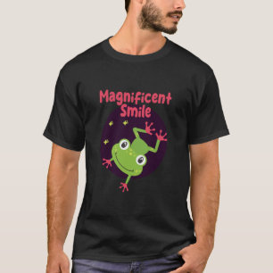 Kawaii grappige kikker glimlachend t-shirt