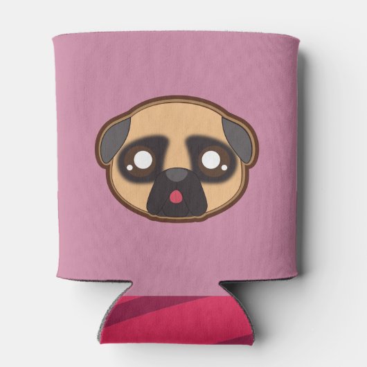Kawaii grappige pug fles koeler (Achterkant)