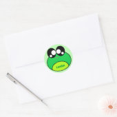 Kawaii Green Frog Cute Ronde Sticker (Envelop)