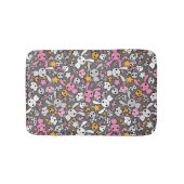 kawaii grijs patroon badmat (Voorkant)