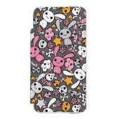 kawaii grijs patroon incipio iPhone portemonnee hoesje (Voorkant Agenda)