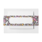 kawaii grijs patroon uitnodigingen wikkel (Voorkant Voorbeeld)