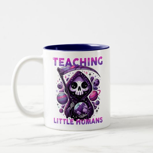 Kawaii Grim Faucheuse enseignant café Mug (Gauche)