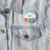 Kawaii Grmpy Cloud en Rainbows Ronde Button 5,7 Cm (In situ)