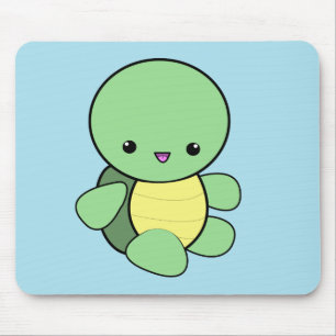 Kawaii groene baby schildpad muismat