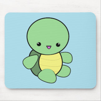 Kawaii groene baby schildpad muismat