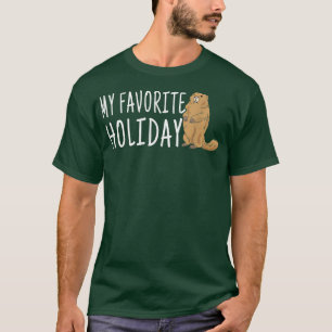 Kawaii Groundhog Rodent Favorite Holiday Happy Gro T-shirt