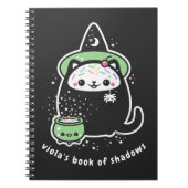 Kawaii Grunge Book of Shadows with Witch Kat Notitieboek (Voorkant)