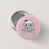 Kawaii Grunge Dead Inside Skull Ronde Button 3,2 Cm (Voorkant /achterkant)