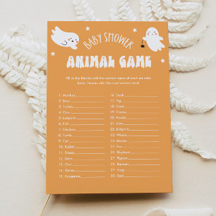 Kawaii Halloween Baby Dier Baby shower Spel Kaart
