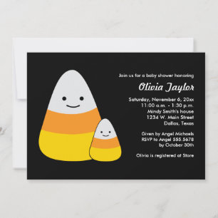 Kawaii Halloween Baby shower Candy Corn Kaart